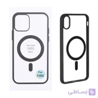 قاب شفاف Apple iPhone X Max / iPhone XS Max با قابلیت شارژ MagSafe – مشکی (پک دار)
