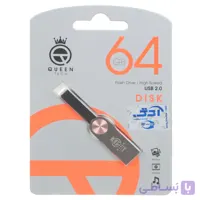 فلش Queen DISK USB2.0 Flash Memory-64GB رزگلد (گارانتی مادام العمر شرکت آی تین)