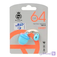 فلش Queen Sweet USB2.0 Flash Memory-64GB آبی (گارانتی مادام العمر شرکت آی تین)