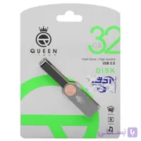 فلش Queen DISK USB2.0 Flash Memory-32GB رزگلد (گارانتی مادام العمر شرکت آی تین)