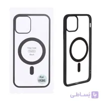 قاب شفاف Apple iPhone 11 Pro Max با قابلیت شارژ MagSafe – مشکی (پک دار)