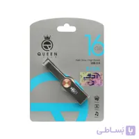 فلش Queen DISK USB2.0 Flash Memory-16GB رزگلد (گارانتی مادام العمر شرکت آی تین)