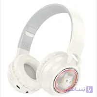 هدفون بلوتوثی هوکو مدل W50 – طراحی فوق‌سبک با بلوتوث 5.3، نورپردازی RGB و پخش ۱۲ ساعته