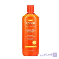 شامپو مو فاقد سولفات کرمی Cantu Shea Butter مخصوص موهای فر و موج‌دار 400 میلی‌لیتر