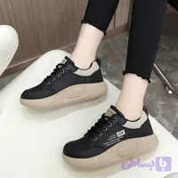 کتونی لژدار فانتزی طبی مشکی کرم