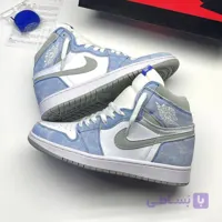 کفش نایک ایر جردن وان ساقدار هایپر رویال سفید آبی Nike Air Jordan 1 High Hyper Royal White Blue