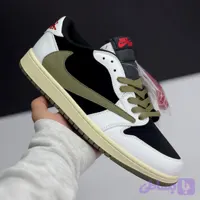 کفش نایک ایر جردن ۱ لو تراویس اسکات الیو Nike Air Jordan 1 Low Travis Scott Olive