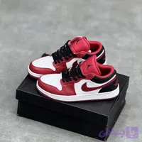 کفش نایک ایر جردن وان لو سفید قرمز خونی Nike Air Jordan 1 Low White Blood Red