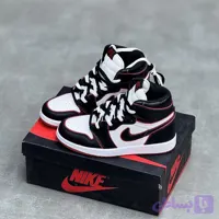 کفش نایک ایر جردن وان ساقدار رترو سفید مشکی قرمز Nike Air Jordan 1 High Retro White Black Red