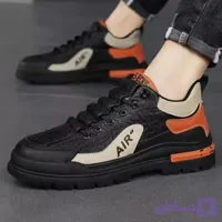 کتونی لژدار طبی مردانه ضد آب مشکی Men’s Waterproof Platform Orthopedic Sneakers Black