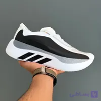 کفش آدیداس هایپر بوست سفید نقش مشکی رانینگ اسپرت