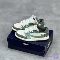کفش نایک ایر جردن وان لو تراویس اسکات گوچی Nike Air Jordan 1 Low Travis Scott Gucci