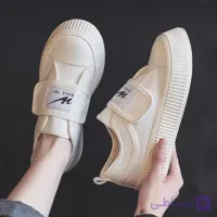 کتونی زنانه چسبی برزنتی کرم