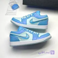 کفش نایک ایر جردن وان لو آکواریوم آبی Nike Air Jaordan 1 Low Aquarium Blue
