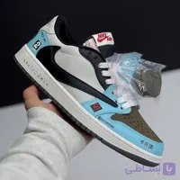 کفش نایک ایر جردن ۱ لو تراویس اسکات بی‌ ام‌ و Nike Air Jordan 1 Low Travis Scott BMW