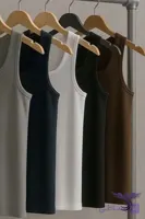 تنگ تاپ مردانه پارچه کش طرح کبریتی سفید و مشکی