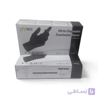 دستکش نیتریل مشکی چینی بسته 100 عددی سایز ایکس لارج