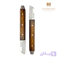 چاقو گچ تمام استیل دسته چوبی طرح مدیس فالکون پاکستان