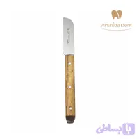 چاقوگچ تمام استیل دسته چوبی طرح اش تون پاکستان