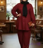 ست مانتو شلوار زنانه سایز بزرگ 8 رنگ کد 218/1