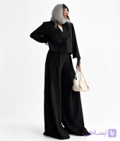 کراپ کت و شلوار فول بگ زنانه