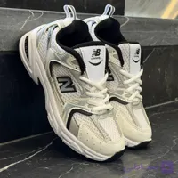 کفش کتانی نیوبالانس 530 سفید مشکی بچگانه NEW BALANCE 530