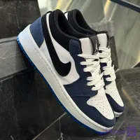 کفش کتانی زنانه نایک جردن 1 سفید کرم قهوه ای Nike Jordan 1
