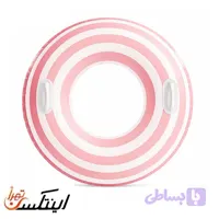 حلقه شنا بادی صورتی دستگیره دار STRIPED DREAMS