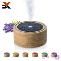 دستگاه بخور و دیفیوزر اسانس مدیسانا مدل AD 625 آروما دیفیوزر چوبی بامبو با نورپردازی 6 رنگ و تایمر