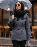 ترنچ کت زنانه کوتا ناریا کد 47