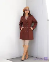 بارونی زنانه یقه انگلیسی مدل کیانا کد 1244