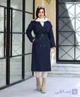 بارانی سانتانا بلند زنانه مدل صبا کد 119965