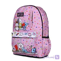 کوله پشتی صورتی عروسکی BT21