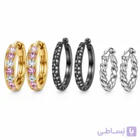 گوشواره زنانه آی ام کد Z-H67 مجموعه 3 عددی