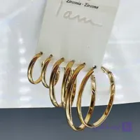 گوشواره زنانه آی ام کد Z-H55 مجموعه 3 عددی