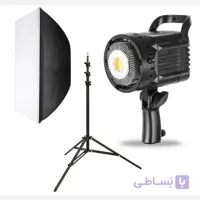 ویدیو لایت مدل Video Light Ky-Bk 1201 توان 300 وات با پایه و سافت باکس خارجی