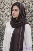 شال زنانه مدل کبریتی با طرح کوکی