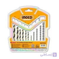ست مته آهن و دیوار سری پیچ گوشتی 19 عددی اینکو مدل AKSDB1901