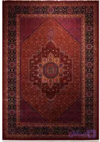 فرش ۷۰۰ شانه 12 متری کاشان لاکی ارغوانی طرح سلطان kh