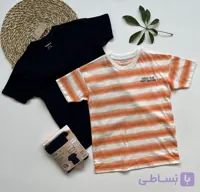 تیشرت آستین کوتاه پسرانه لوپیلو مدل راه راه مجموعه دو عددی