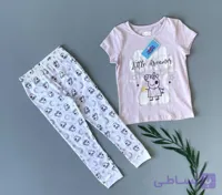 ست تیشرت و شلوار دخترانه پپا پیگ بچگانه راحتی نخ پنبه