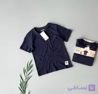 تیشرت آستین کوتاه بچگانه لوپیلو دخترانه پسرانه رنگ سرمه ای