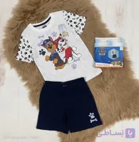 تیشرت و شلوارک پسرانه پاو پاترول مدل ردپا