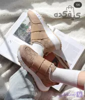 کتونی دوکش بدون بند گوچی زنانه کتونی بدون بند کشی لژدار طرحدار طبی