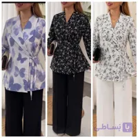 شومیز زنانه گلدیس بنددار دارای رنگبندی R263831