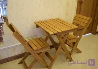 میز و صندلی چوبی تاشو مدل 003