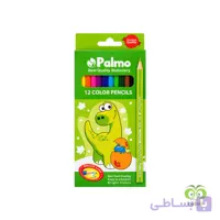 مداد رنگی 12 رنگ جعبه مقوا پالمو کد 3202 رنگ سبز