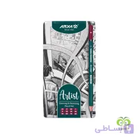 ست مداد طراحی جعبه فلزی ارتیست اریا کد 3075