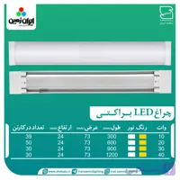 چراغ ال ای دی براکت روکار 40 وات نور مهتابی ایران زمین