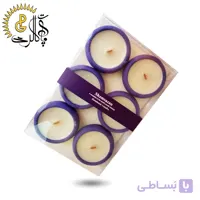 شمع سنگی 6 عددی بنفش